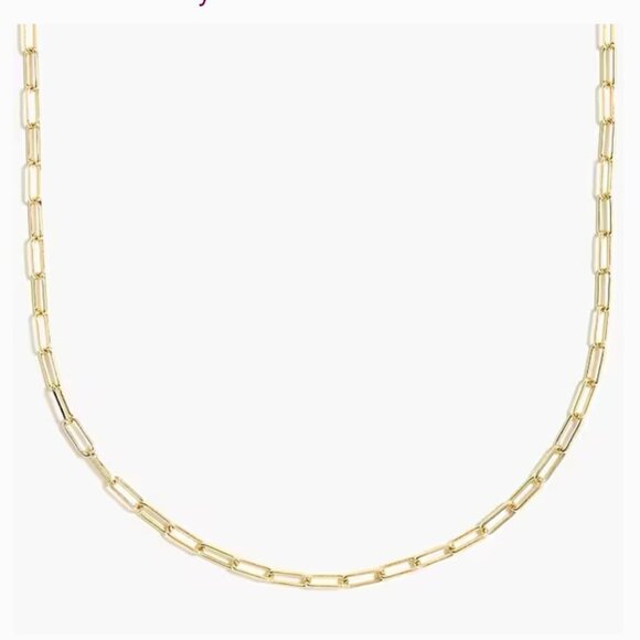 J. Crew Factory Paperclip Link Chain Necklace - Picture 1 of 5